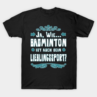 Badminton Schläger Federball Geschenkidee T-Shirt